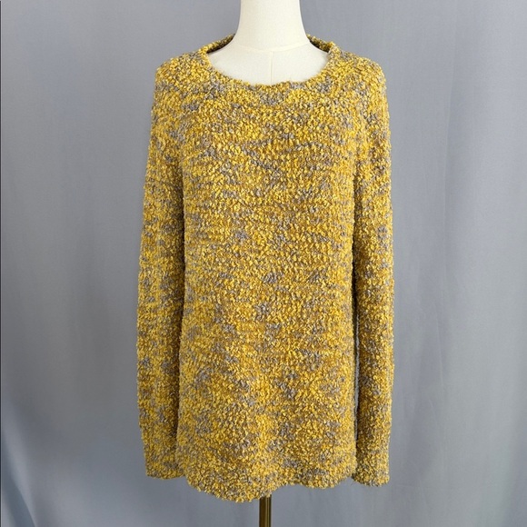 Yellow and Gray Textured Sweater - Picture 1 of 5